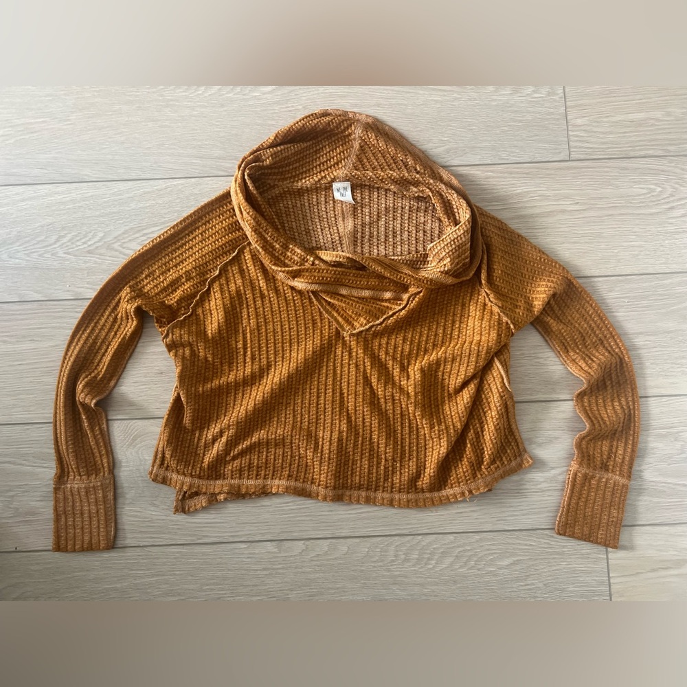 Free people we the free waffleknit lightweight top size xs